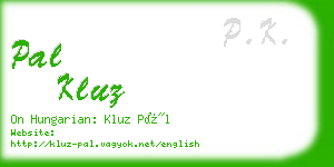 pal kluz business card